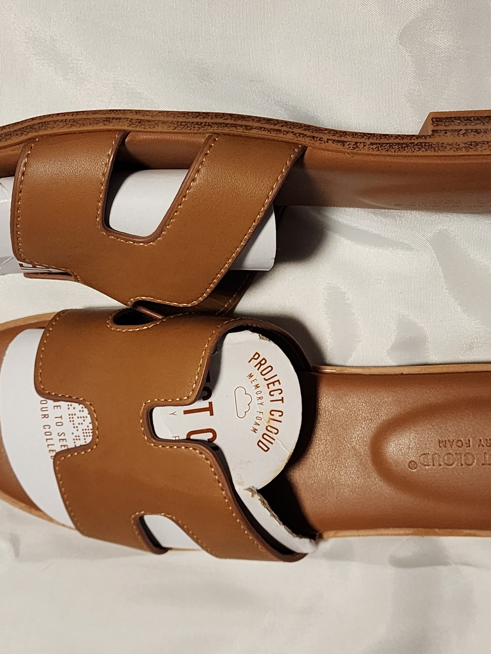 Project Cloud Tan Slide Sandals for Women - Picture 4 of 12